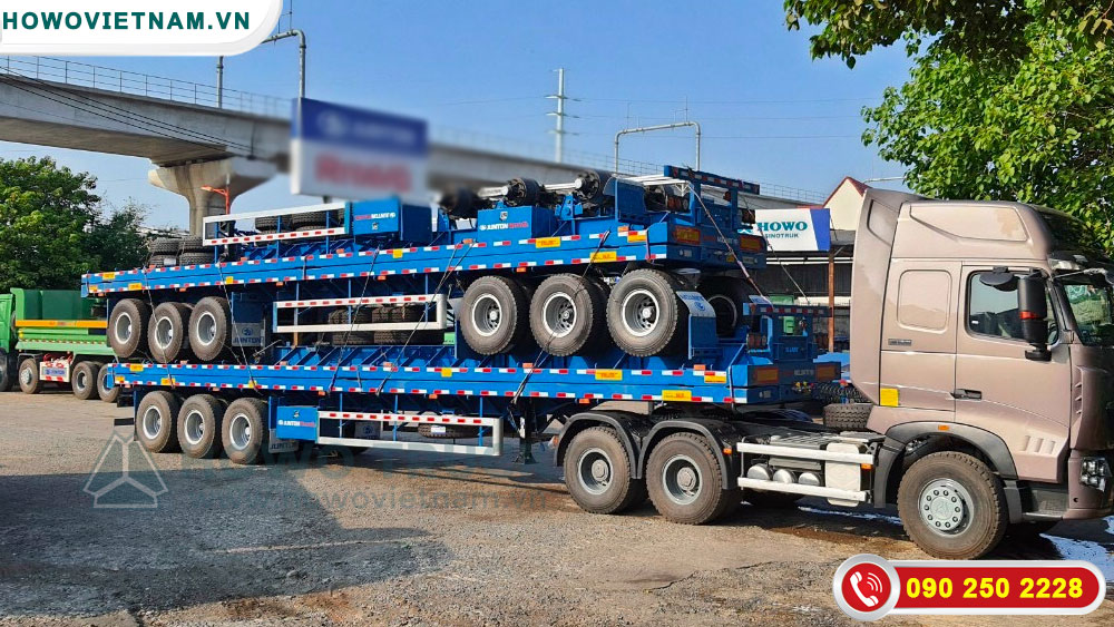 Xe đầu kéo Howo kéo rơ mooc