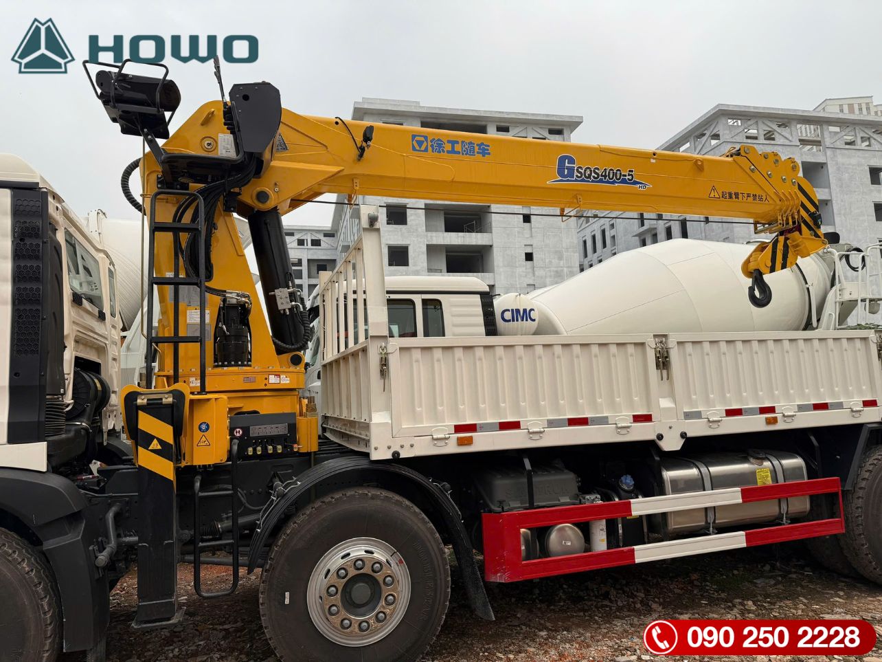 Xe Cẩu HOWO 4 Chân Cần 16 Tấn