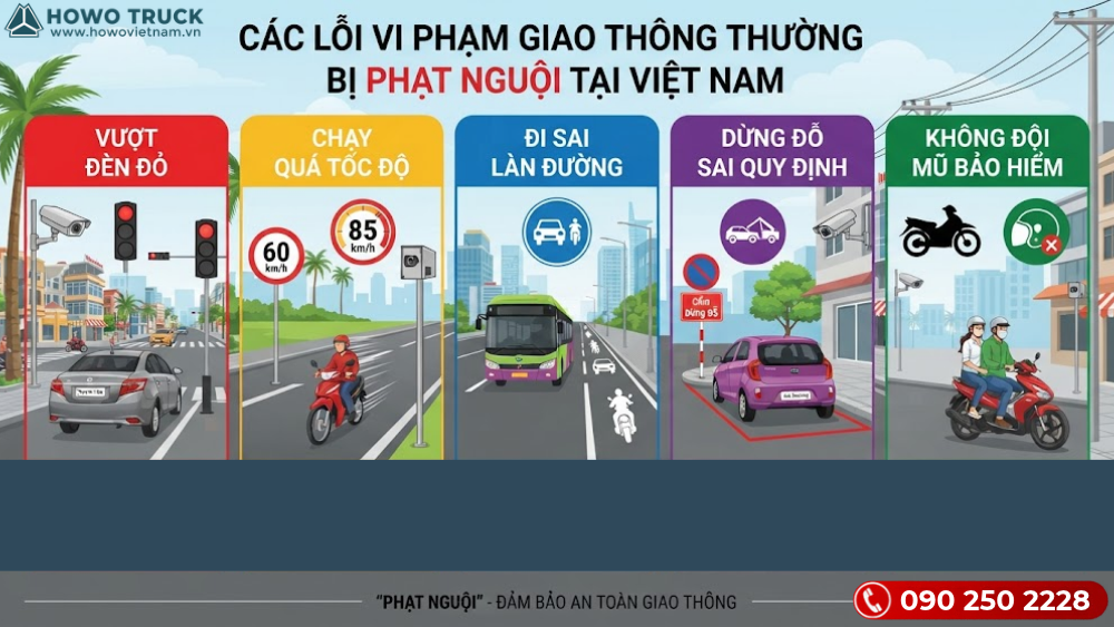 Những lỗi thường bị phạt nguội